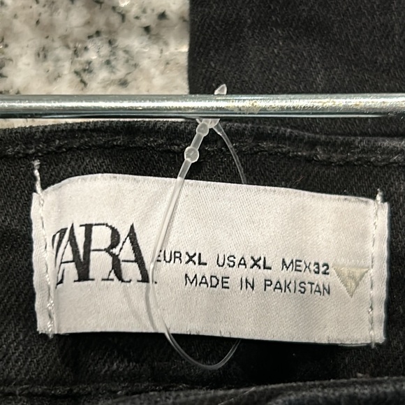 Zara, size XL, black stretch skinny jeans, - Picture 5 of 10